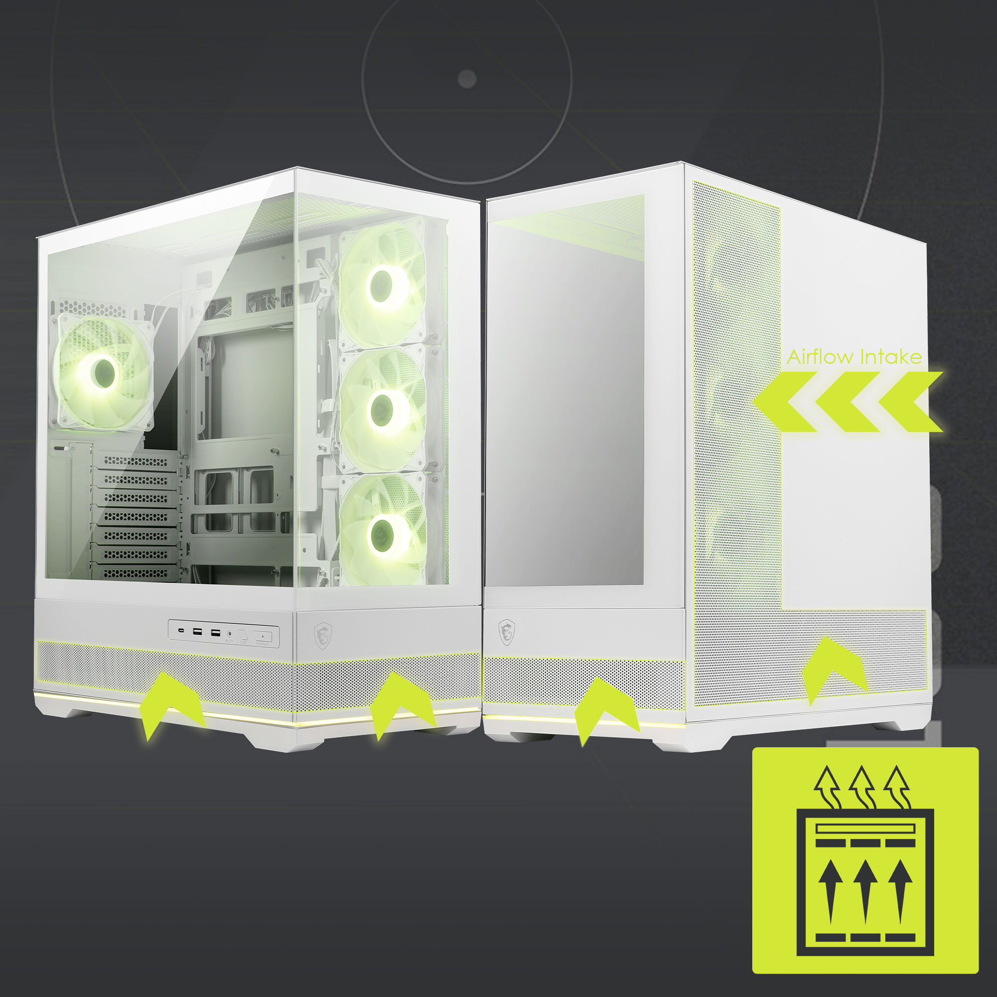 MSI MAG PANO 110R PZ WHITE Computer Case